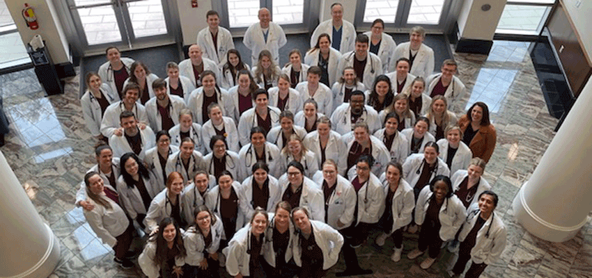 Image of Physician Assistant Studies student in lab