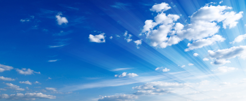 image of a blue and cloudy sky