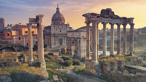 European architecture with columns.