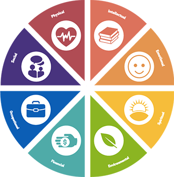 8 Points of Wellness Pie Chart